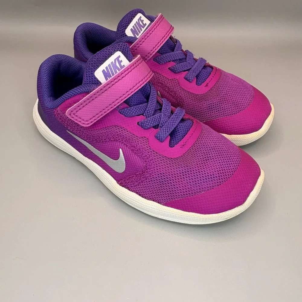 Nike Revolution Toddler Girls Purple Fuchsia Running Shoes Size 9C